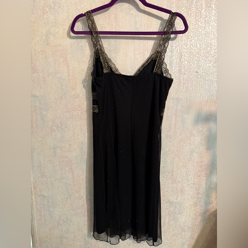 Vintage Soulmates Shift Sparkle Glitter Gauzy Lined Cocktail Dress, Prom Sz Med - Picture 5 of 8
